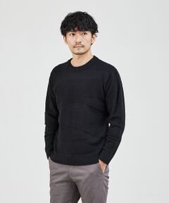 ABAHOUSE / アバハウス ニット・セーター | 【スポンジタッチ】シャドーカモフラ ニット