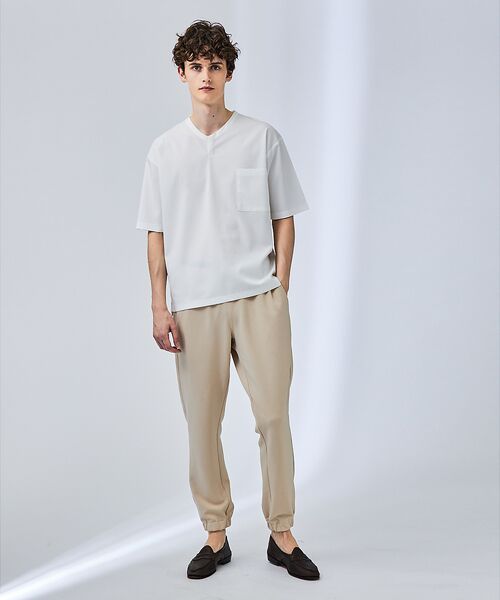 ABAHOUSE / アバハウス パンツ | 【セットアップ対応】ハイストレッチ ジョーゼット ジョガーパンツ | 詳細12