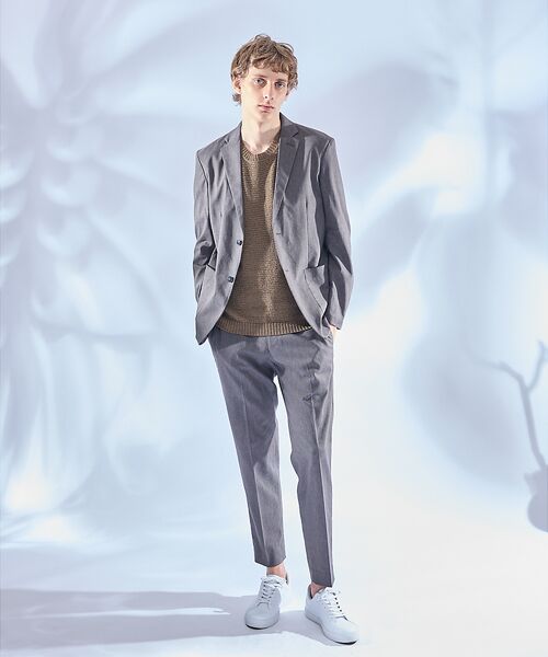 ABAHOUSE / アバハウス スラックス・ドレスパンツ | 【セットアップ対応】ソロストレッチ リネン テーパード パンツ / スラックス | 詳細30