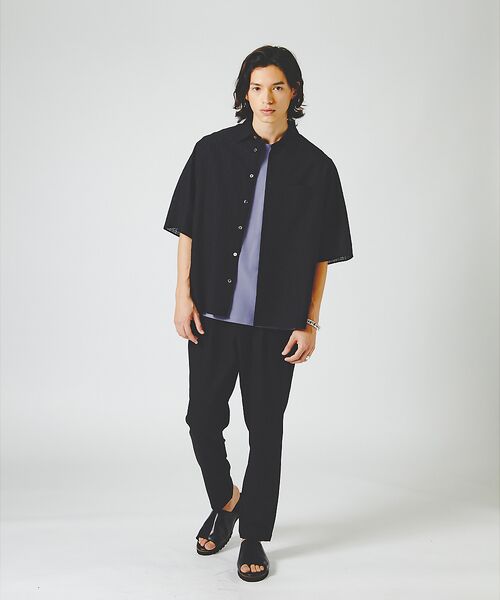 ABAHOUSE / アバハウス シャツ・ブラウス | 【シアージャガード】ボックスシルエット 半袖シャツ / ハーフスリーブ シアーシ | 詳細14