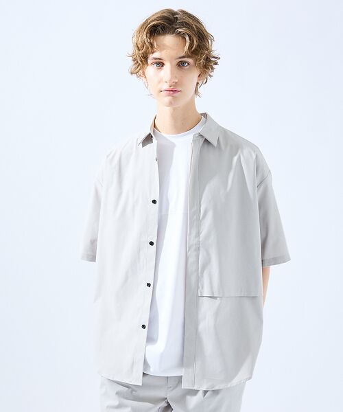 ABAHOUSE / アバハウス シャツ・ブラウス | 【AH ABAHOUSE / セットアップ対応】撥水 ストレッチ 半袖シャツ | 詳細21