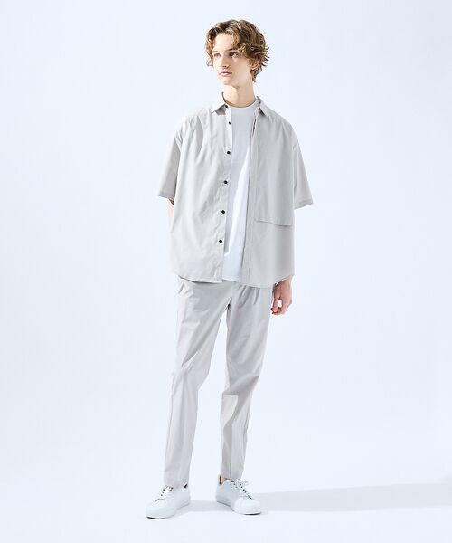 ABAHOUSE / アバハウス シャツ・ブラウス | 【AH ABAHOUSE / セットアップ対応】撥水 ストレッチ 半袖シャツ | 詳細22