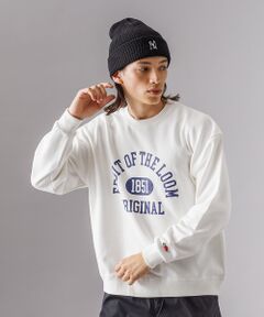 【FRUIT OF THE LOOM】カレッジロゴ ヘビーオンス ルーズ クルー