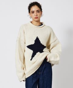 【THRIFTY LOOK/スリフティールック】STAR HAND KNIT R