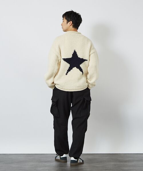 ABAHOUSE / アバハウス ニット・セーター | 【THRIFTY LOOK/スリフティールック】STAR HAND KNIT R | 詳細10