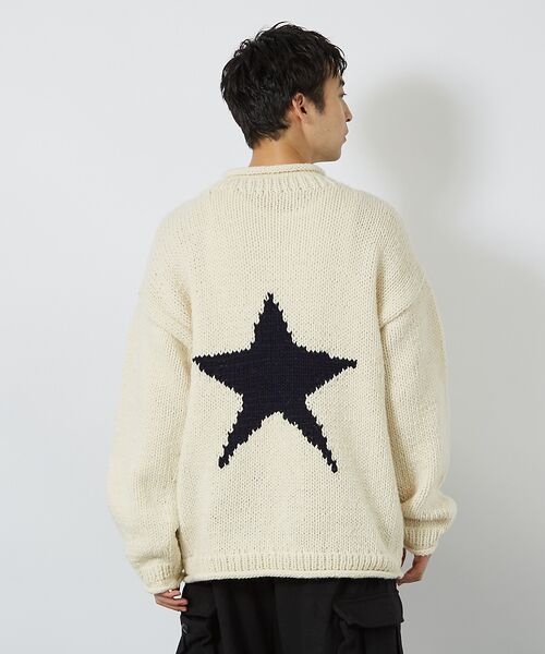 ABAHOUSE / アバハウス ニット・セーター | 【THRIFTY LOOK/スリフティールック】STAR HAND KNIT R | 詳細11