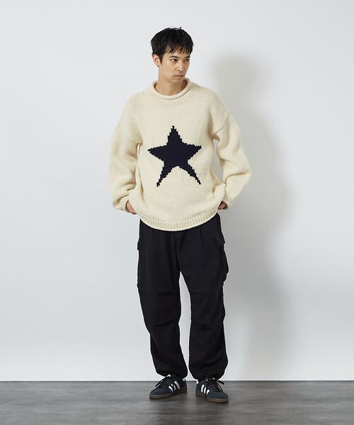 ABAHOUSE / アバハウス ニット・セーター | 【THRIFTY LOOK/スリフティールック】STAR HAND KNIT R | 詳細9