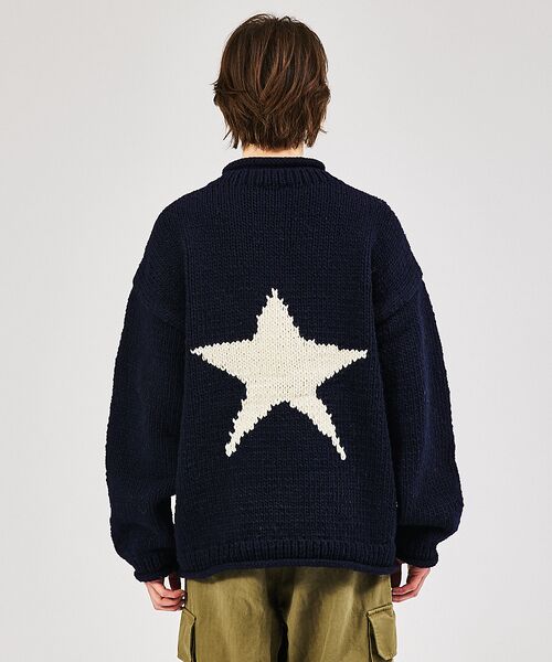 ABAHOUSE / アバハウス ニット・セーター | 【THRIFTY LOOK/スリフティールック】STAR HAND KNIT R | 詳細15