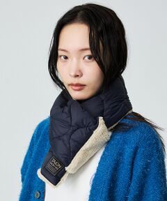 ABAHOUSE / アバハウス マフラー・ショール・スヌード・ストール | 【WEB限定】TAION/タイオン リバーシブル ダウンマフラー-ソフトシェルR