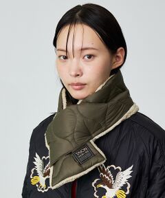 ABAHOUSE / アバハウス マフラー・ショール・スヌード・ストール | 【WEB限定】TAION/タイオン リバーシブル ダウンマフラー-ソフトシェルR