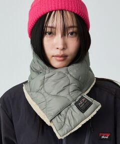 ABAHOUSE / アバハウス マフラー・ショール・スヌード・ストール | 【WEB限定】TAION/タイオン リバーシブル ダウンマフラー-ソフトシェルR