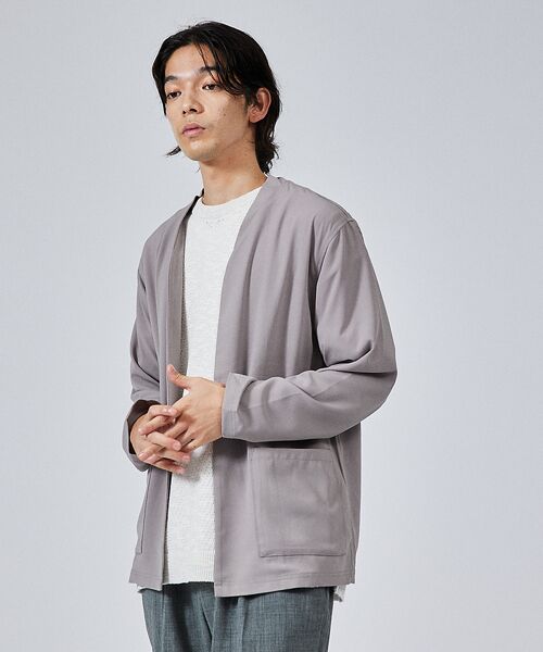 ABAHOUSE / アバハウス カーディガン・ボレロ | 【ノーカラー】ライト ジョーゼット カーディガン / ボタンレスカーディガン | 詳細9