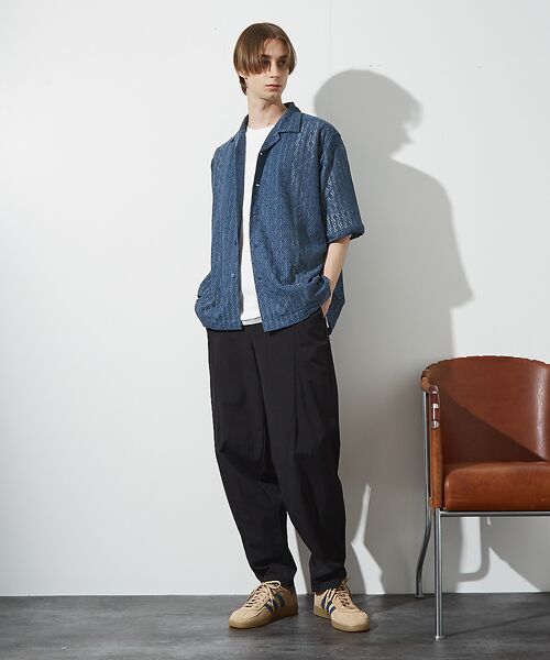 ABAHOUSE / アバハウス シャツ・ブラウス | 【ジオメトリック柄】 ストレッチ シアーシャツ/レースシャツ | 詳細9