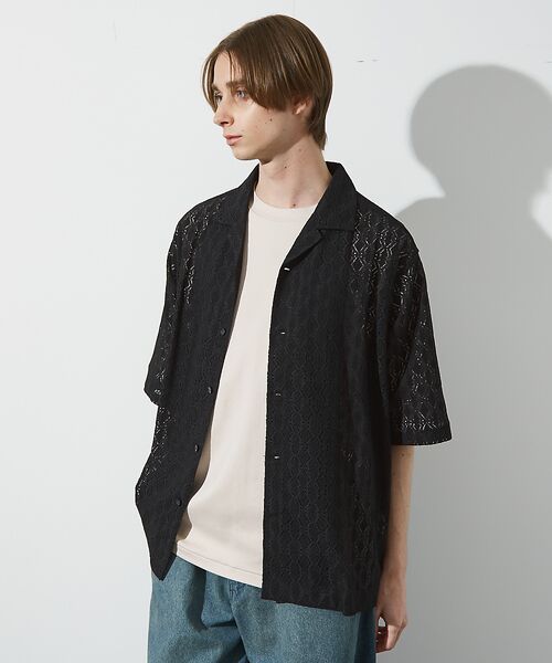 ABAHOUSE / アバハウス シャツ・ブラウス | 【ジオメトリック柄】 ストレッチ シアーシャツ/レースシャツ | 詳細23