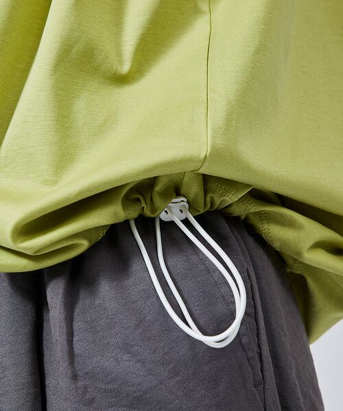 ABAHOUSE / アバハウス Tシャツ | 【ドローコード】Wシルケット ドレープ Tシャツ / オーバーサイズ | 詳細13