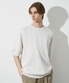 ABAHOUSE / アバハウス Tシャツ | メッシュニット スラブTシャツ / シアー素材