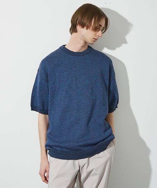ABAHOUSE / アバハウス Tシャツ | メッシュニット スラブTシャツ / シアー素材 | 詳細20