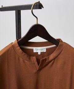 【キーネック】クリアポンチ フェイクレイヤード Tシャツ