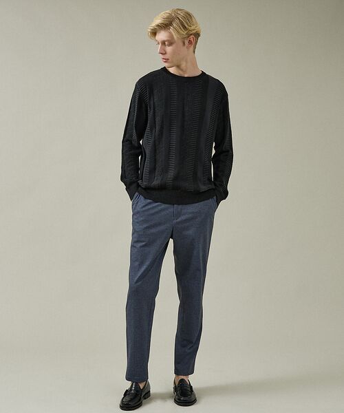 ABAHOUSE / アバハウス ニット・セーター | ジオメトリック ストライプ プルオーバーニット | 詳細19