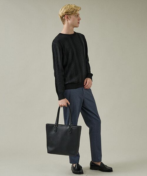 ABAHOUSE / アバハウス ニット・セーター | ジオメトリック ストライプ プルオーバーニット | 詳細20