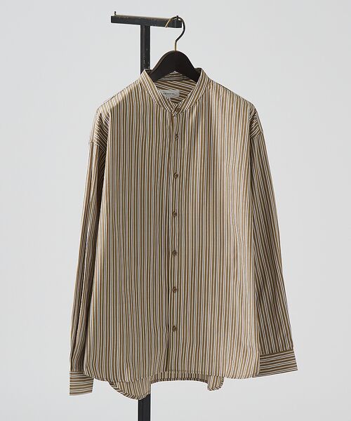 ABAHOUSE / アバハウス シャツ・ブラウス | 【バイアスヨーク】ストライプ バンドカラーシャツ / オーバーサイズ | 詳細29