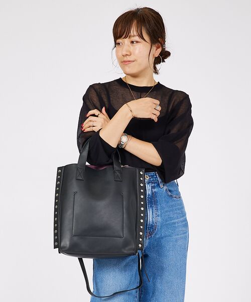 ABAHOUSE / アバハウス トートバッグ | 【cheek /チーク】rivet 2way tote/リベット2way トート | 詳細11