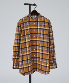 【別注】Individualized shirts / ネルチェック バンドカラ