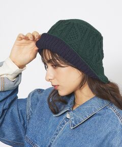 【RUBEN/ルーベン】REVERSIBLE KNIT BUKET HAT/リバ