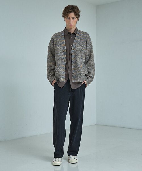 ABAHOUSE / アバハウス カーディガン・ボレロ | 【シャギー素材】ミックスループヤーン　カーディガン / メランジニット | 詳細9