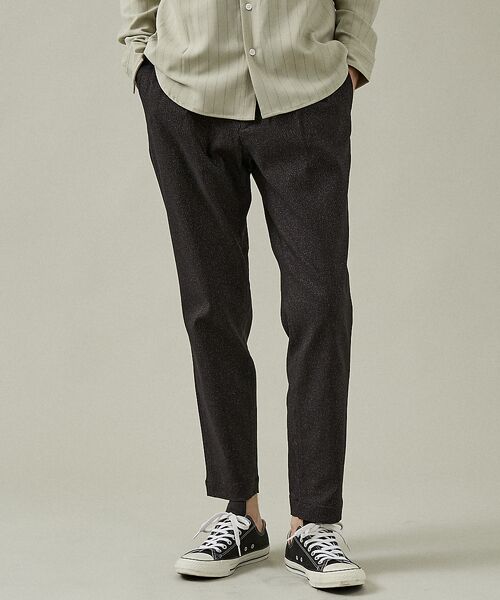ABAHOUSE / アバハウス パンツ | 【360°ストレッチ】1タックイージーパンツ / スリムシルエット | 詳細3