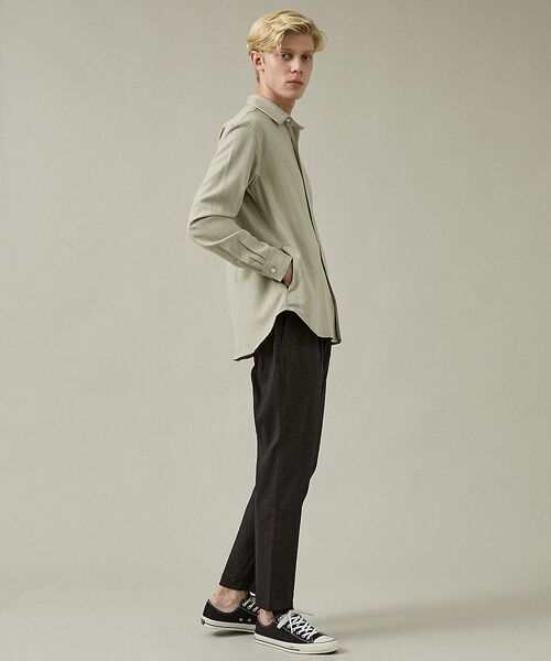 ABAHOUSE / アバハウス パンツ | 【360°ストレッチ】1タックイージーパンツ / スリムシルエット | 詳細4