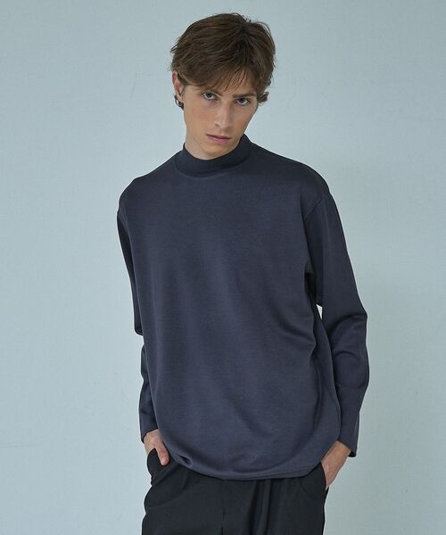 ABAHOUSE / アバハウス Tシャツ | 【シルキータッチ】ライトダンボールモックネック ロンT | 詳細24