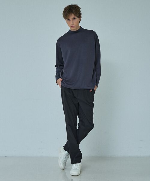 ABAHOUSE / アバハウス Tシャツ | 【シルキータッチ】ライトダンボールモックネック ロンT | 詳細19