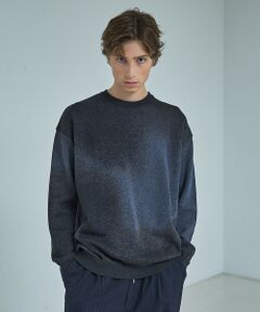 ABAHOUSE / アバハウス ニット・セーター | アブストラクト グラデーション ニット / クルーネックプルオーバー