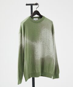 ABAHOUSE / アバハウス ニット・セーター | アブストラクト グラデーション ニット / クルーネックプルオーバー