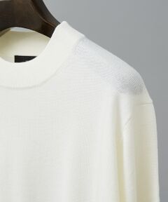 【カシミアタッチ】Pure Merino ハイゲージモックネック ニット