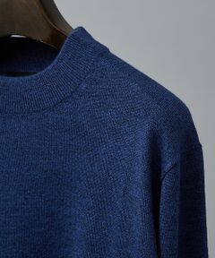 【カシミアタッチ】Pure Merino ハイゲージモックネック ニット