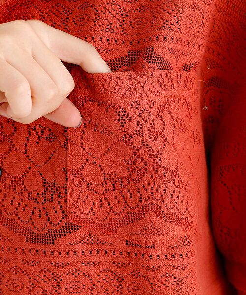 ABAHOUSE / アバハウス シャツ・ブラウス | 【Revo.レボ】透かし編みニットオープンカラー半端袖シャツ | 詳細15