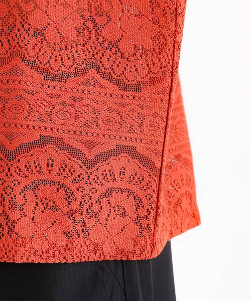 ABAHOUSE / アバハウス シャツ・ブラウス | 【Revo.レボ】透かし編みニットオープンカラー半端袖シャツ | 詳細16