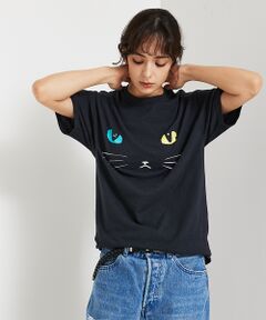ABAHOUSE / アバハウス Tシャツ | 【JERZEES/ジャージーズ】 Black cat tee /odd eye/