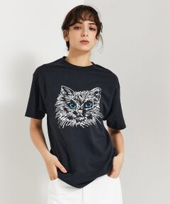 ABAHOUSE / アバハウス Tシャツ | 【JERZEES/ジャージーズ】 Black cat tee /odd eye/