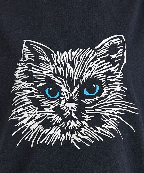 ABAHOUSE / アバハウス スウェット | 【JERZEES/ジャージーズ】 Black cat crew sweat /o | 詳細9