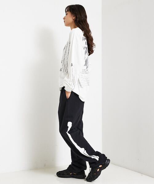 ABAHOUSE / アバハウス パンツ | 【JERZEES/ジャージーズ】Leg bones open bottom pa | 詳細1