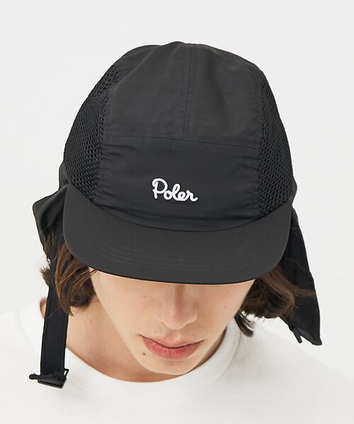 人気が高い POLeR/ポーラー】SUNGUARD SURFCAP/サンガード付キャップ 帽子