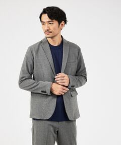 【秋冬生地/セットアップ対応】カシミヤタッチ ピーチ起毛 ストレッチ ジャケット