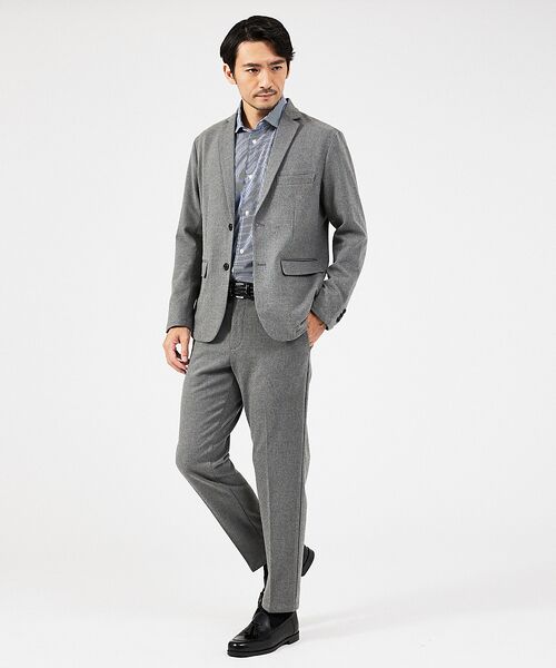 ABAHOUSE / アバハウス テーラードジャケット | 【セットアップ対応】カシミヤタッチ ピーチ起毛 ストレッチ ジャケット | 詳細7