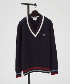 【LACOSTE/ラコステ】Vネックリブニットセーター ＡＨ3133