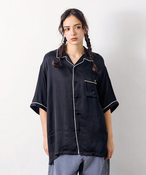 ABAHOUSE/アバハウス 【PENDLETON/ペンドルトン】Piping Open Collar Shi ブラック M ABAHOUSE/アバハウス 【PENDLETON/ペンドルトン】Piping Open Collar Shi ブラック M