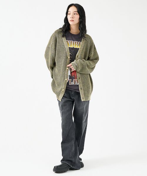 ABAHOUSE / アバハウス カーディガン・ボレロ | 【Revo.レボ】パウダーブリーチ加工ワッフルコットンニットカーディガン/ユニセ | 詳細27