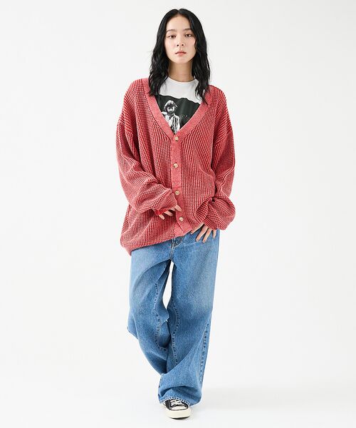 ABAHOUSE / アバハウス カーディガン・ボレロ | 【Revo.レボ】パウダーブリーチ加工ワッフルコットンニットカーディガン/ユニセ | 詳細29